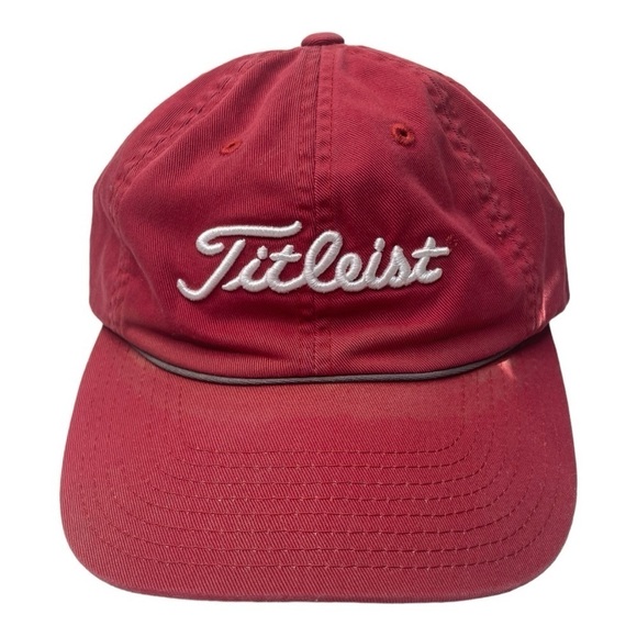 Titleist  Red Adjustable Golf Hat - Picture 1 of 8